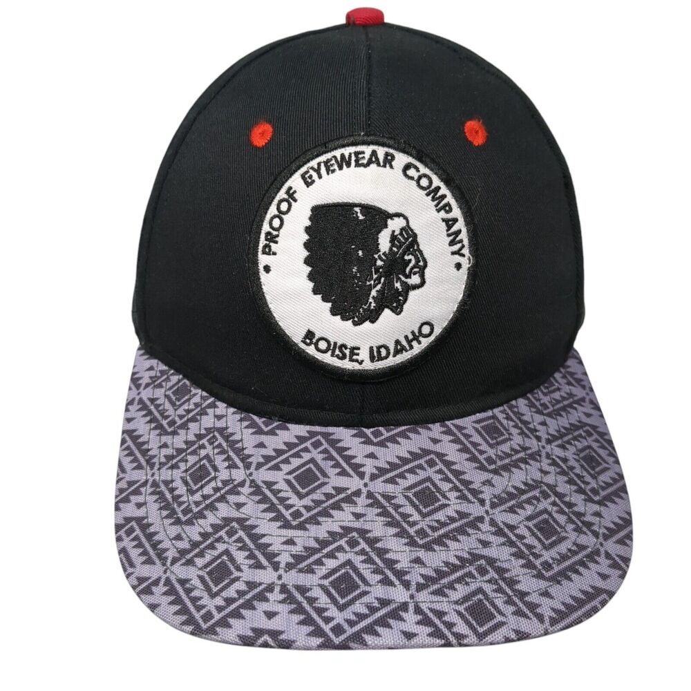 Proof Eyewear Company Boise Idaho Snapback Hat Black One Size Adjustable Proof